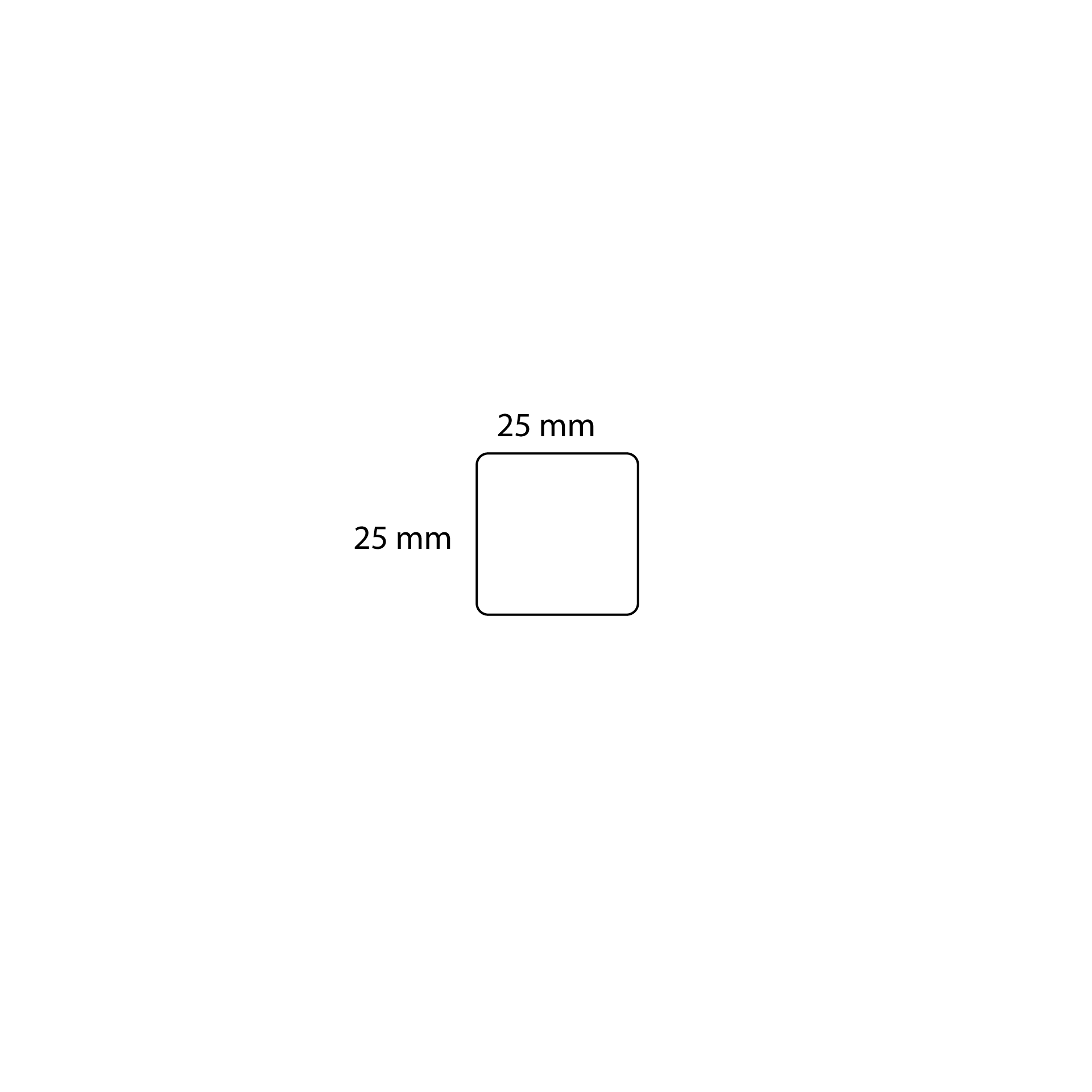 Label Dymo 11253 (S0929120) Alternatief 25x25mm 750st.