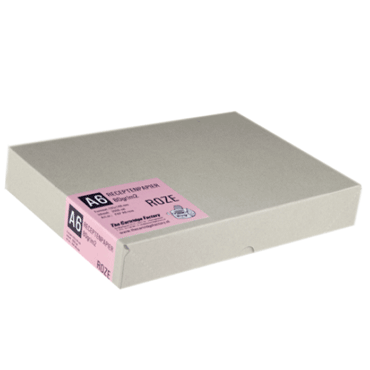 Receptenpapier A6 80 gr. Kleur: lichtroze. Pak 2000 vel.