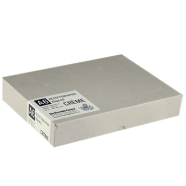 Receptenpapier A6 80 gr. Kleur: crème Pak 2000 vel.